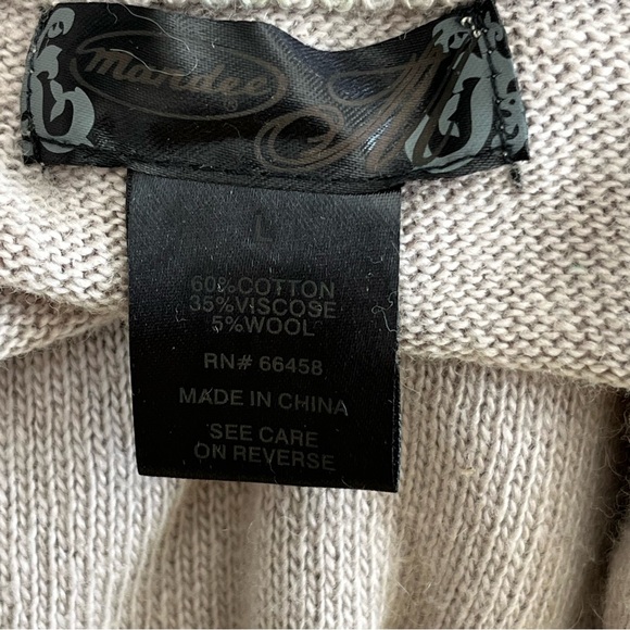 Mandee Knit Scoop Neck Sweater Gray Sz L - Picture 16 of 16